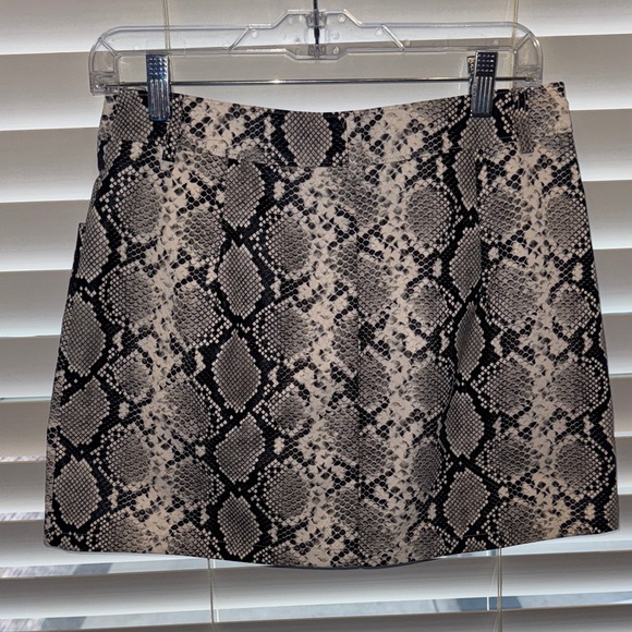 Snakeskin Print Faux Leather Mini Skirt - Picture 2 of 4
